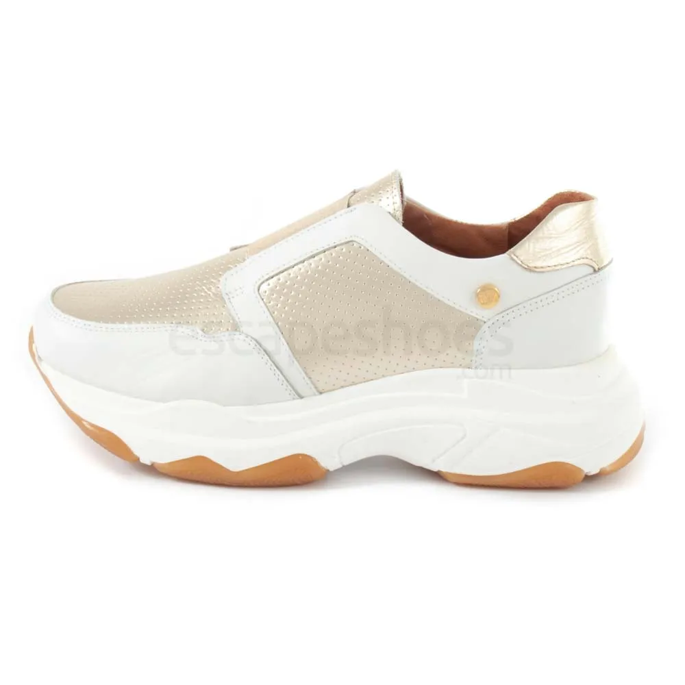 Tenis RUIKA Pele Branco Ouro 23/4619