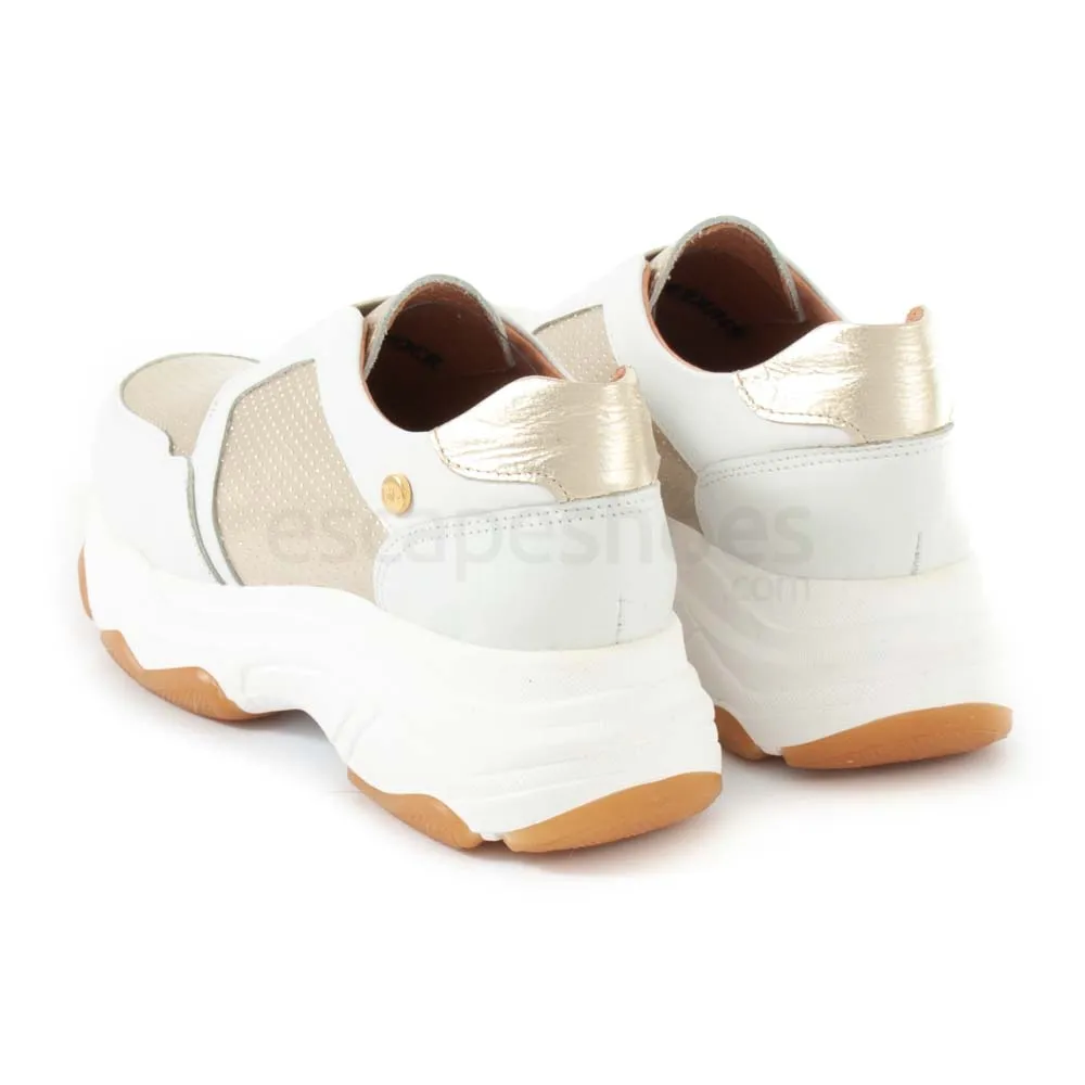 Tenis RUIKA Pele Branco Ouro 23/4619