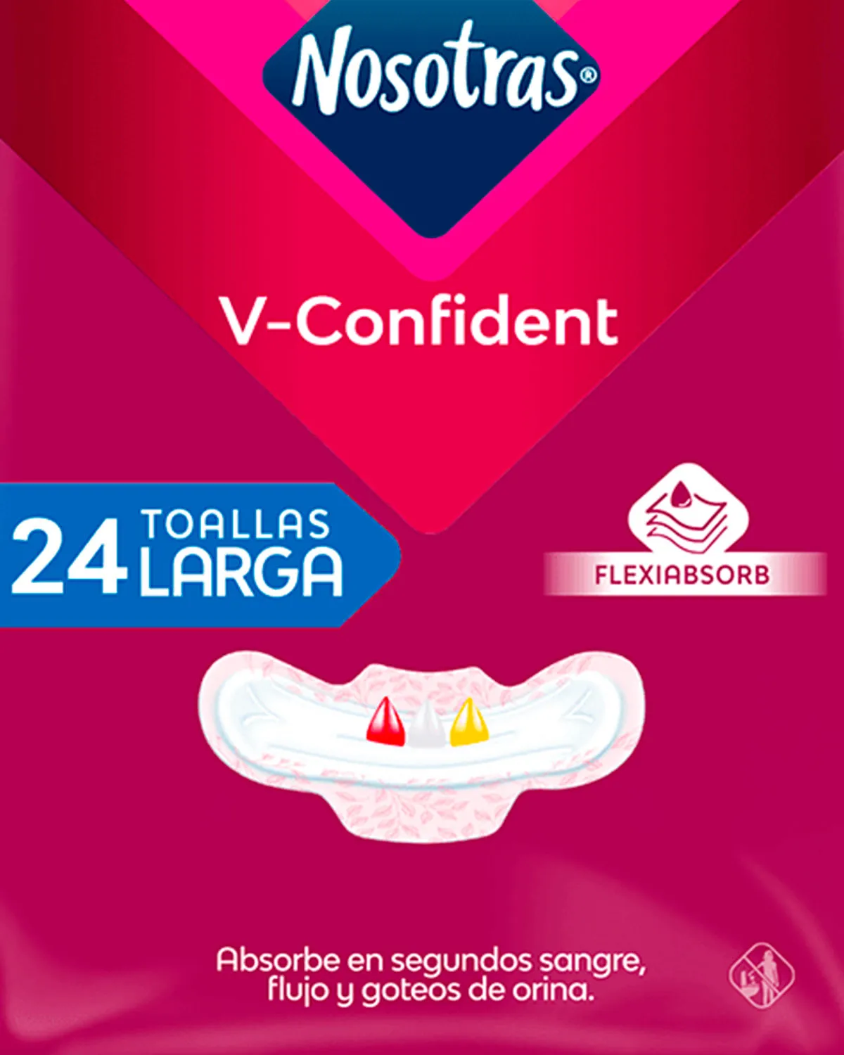 Toalla Nosotras V-Confident Larga 8X24