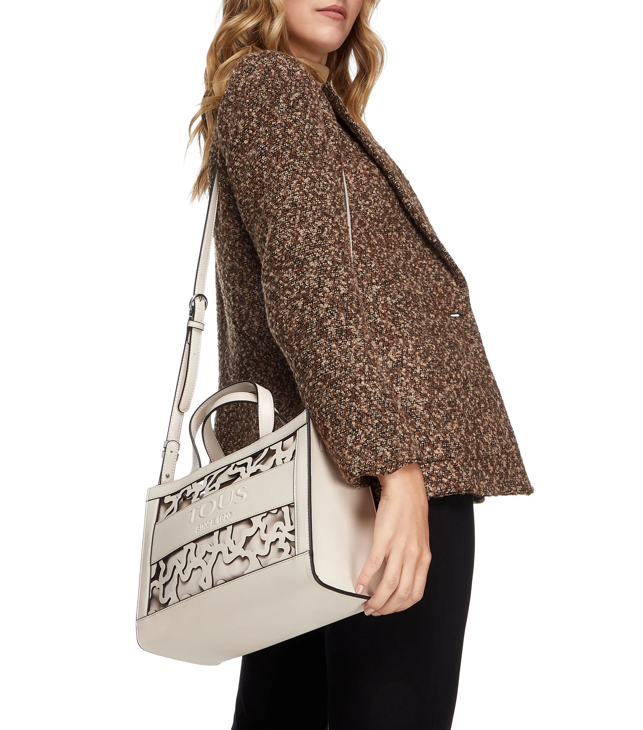 Tous Bolso Satchel beige Amaya Kaos Shock Mujer