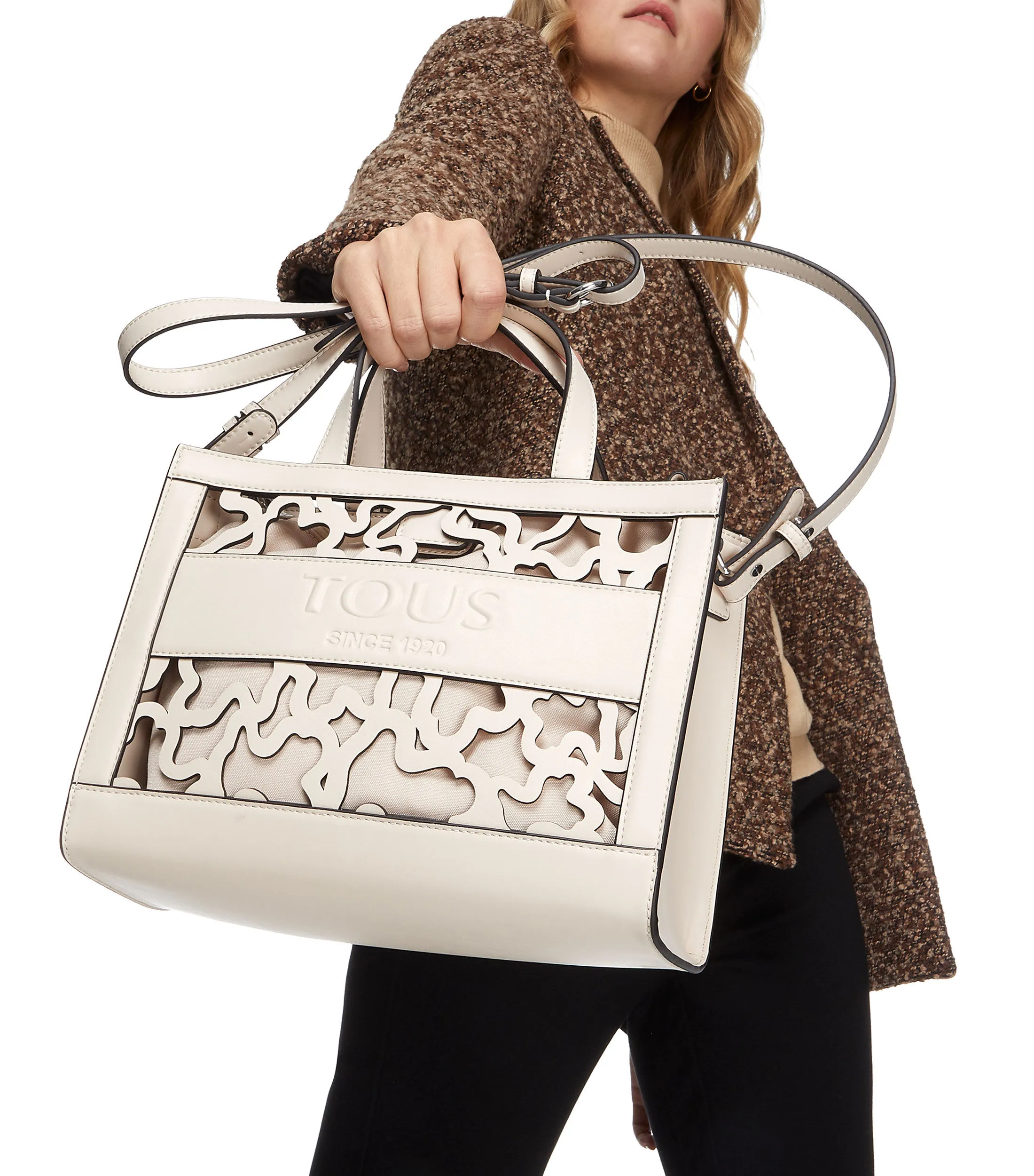 Tous Bolso Satchel beige Amaya Kaos Shock Mujer