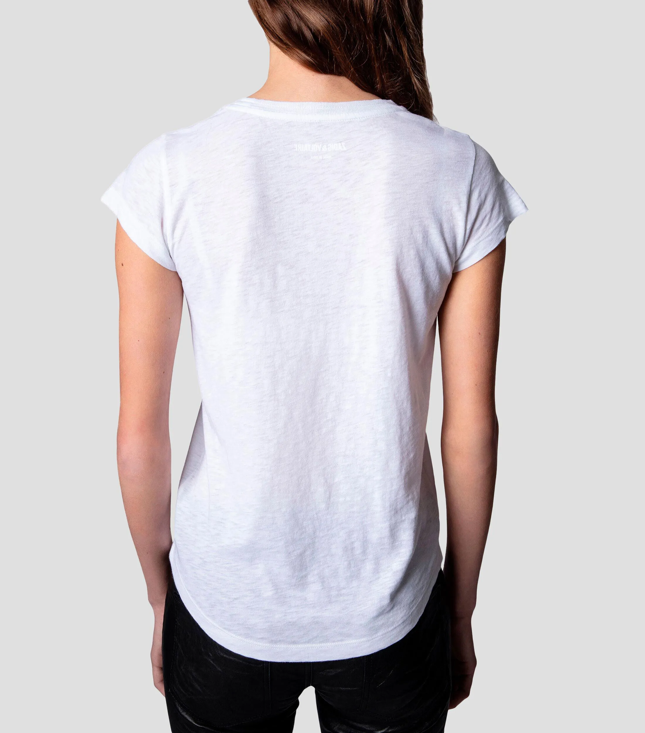 Zadig & Voltaire Playera Cuello Redondo Manga Corta Estampada Mujer