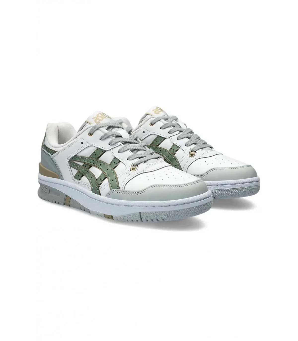 Zapatillas Asics EX89 Blancas y Verde Kaki