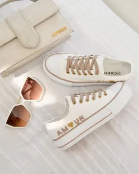 Zapatillas de lona blancas para mujer - Nour