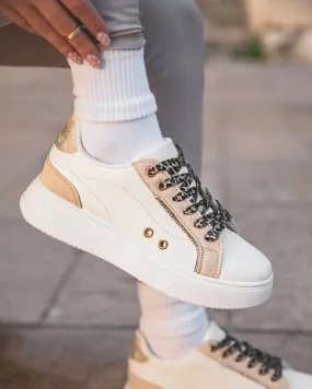 Zapatillas de mujer blancas con cordones - Molly