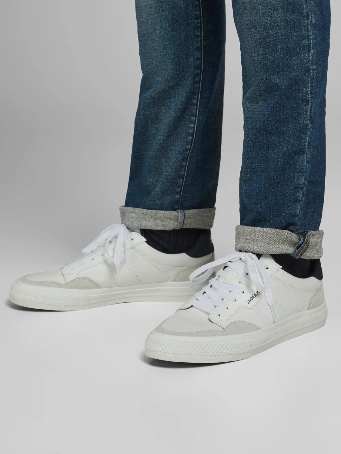 Zapatillas estilo retro blancas -JFWMORDEN COMBO