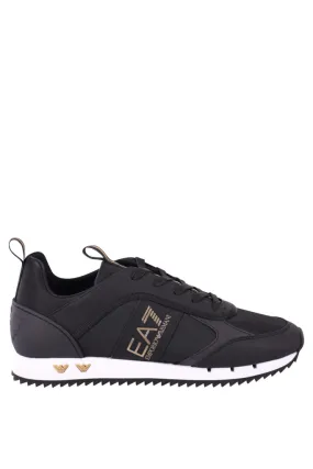 Zapatillas negras evolution con logo lux identity dorado