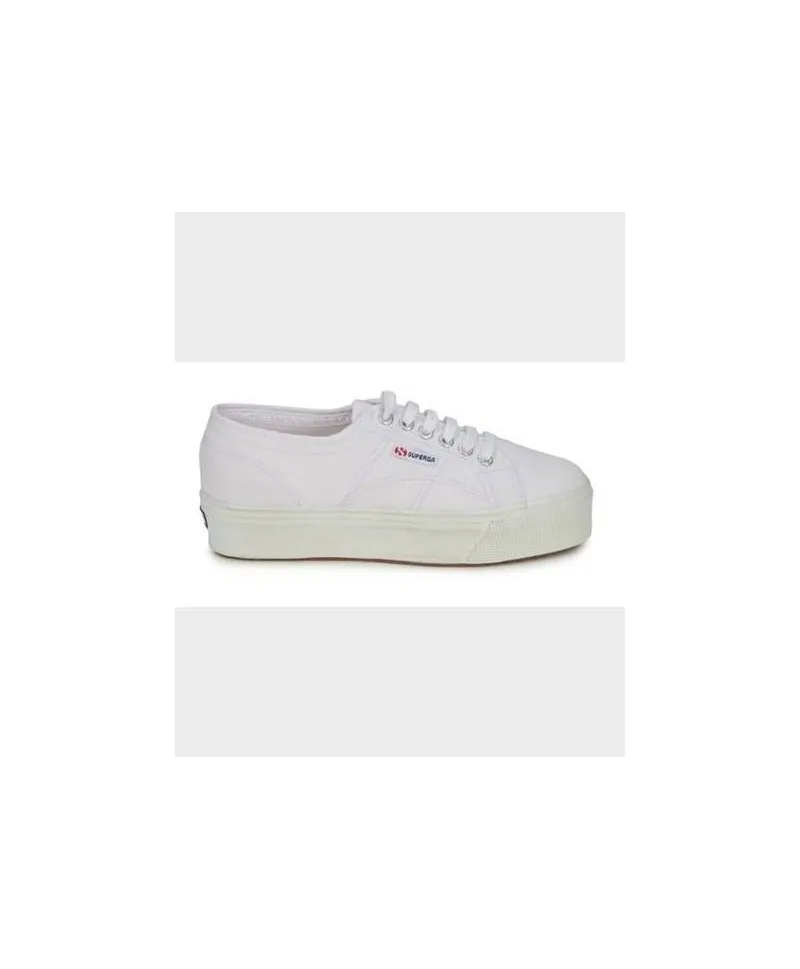 Zapatillas SUPERGA Plataforma Doble Blancas Chica Mujer