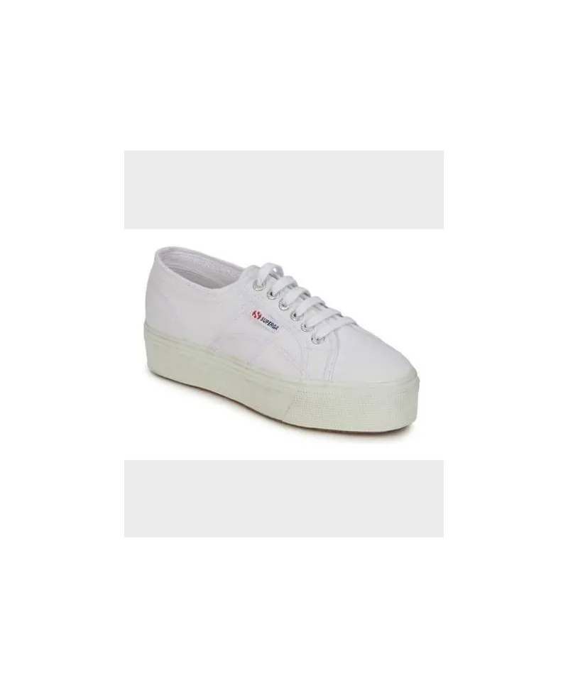 Zapatillas SUPERGA Plataforma Doble Blancas Chica Mujer