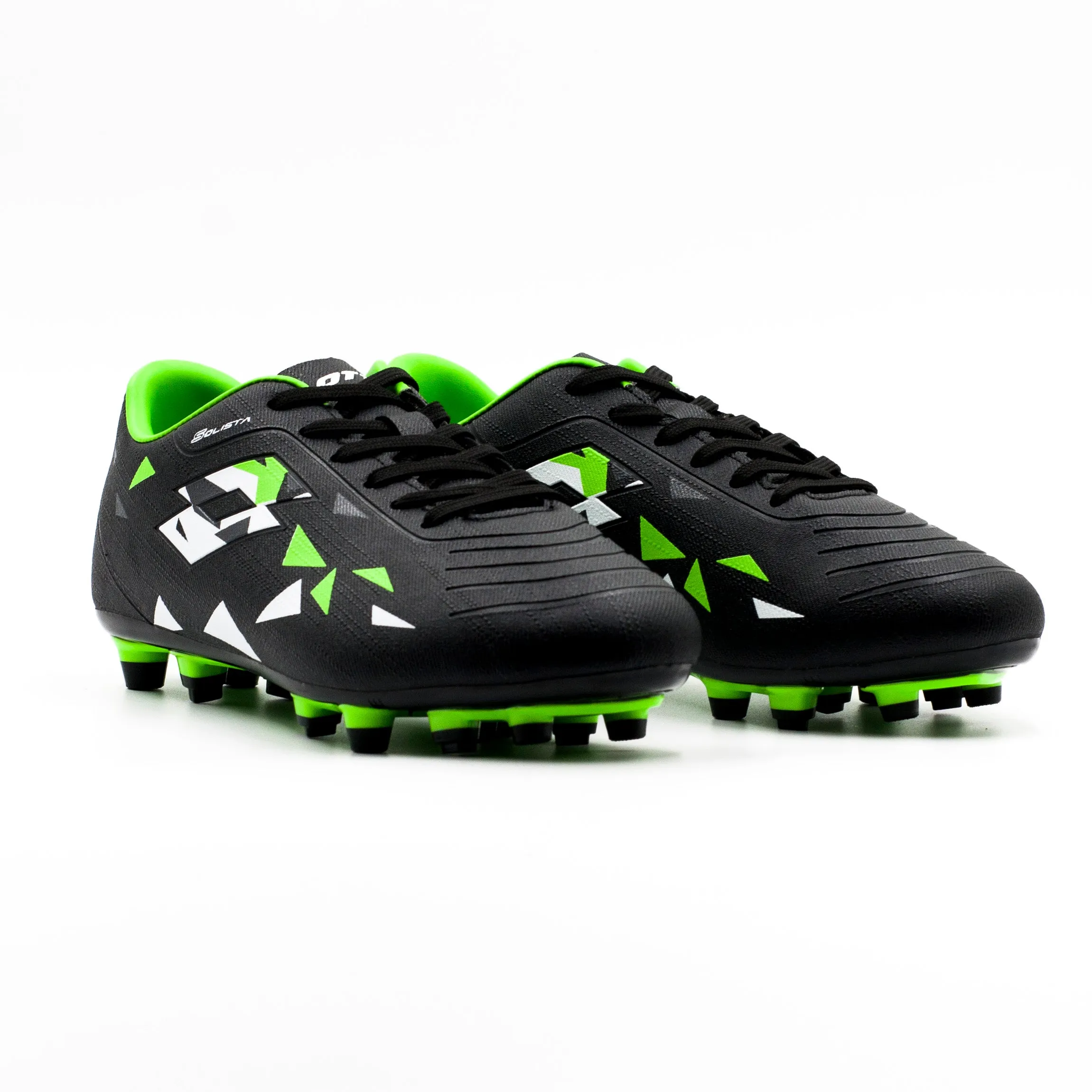 Zapato Chuteador Fútbol Lotto Juvenil color Negro Verde