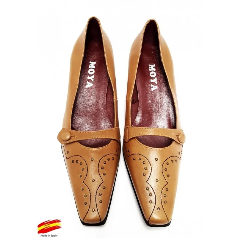 Zapato Mujer Ancho Especial En Piel. Sanapie