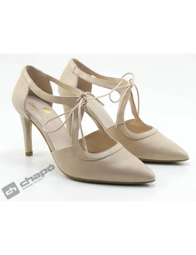 Zapatos Nude Frank 34578-no Mas-piel Ladi Petalo-