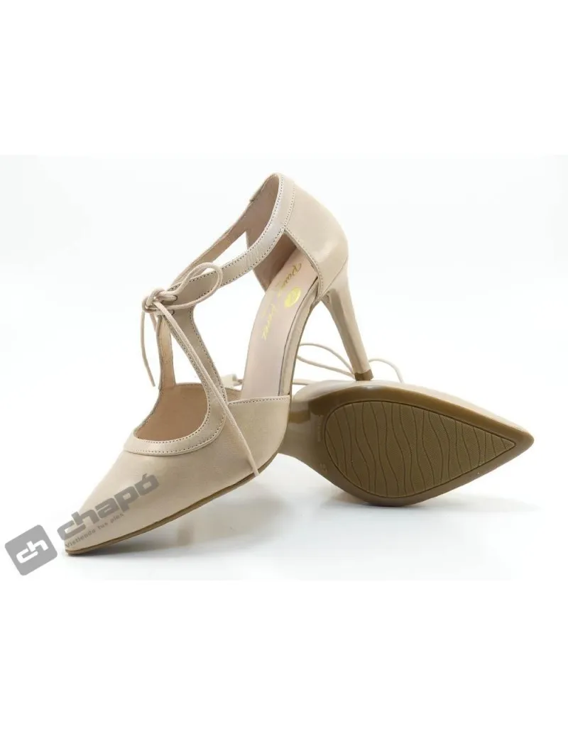 Zapatos Nude Frank 34578-no Mas-piel Ladi Petalo-